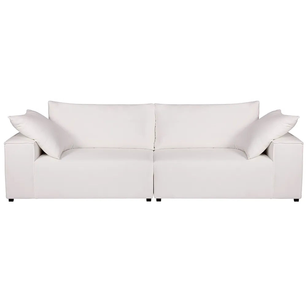 Midtown 4 Seater Sofa - White Linen