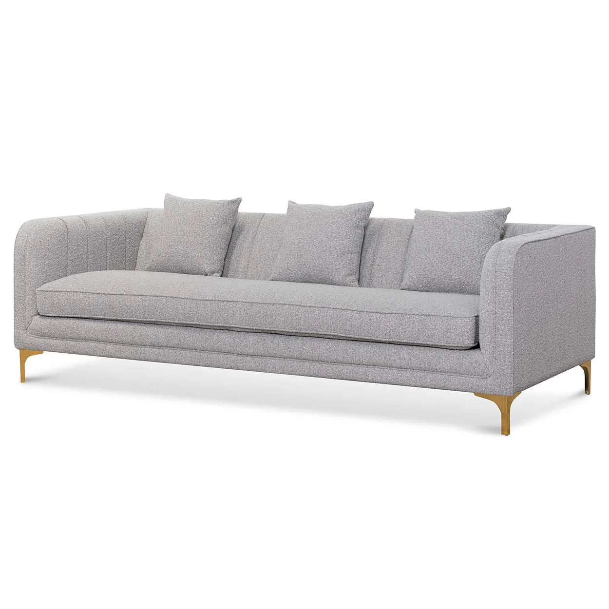 Arabella  3 Seater Sofa - Ash Grey Boucle