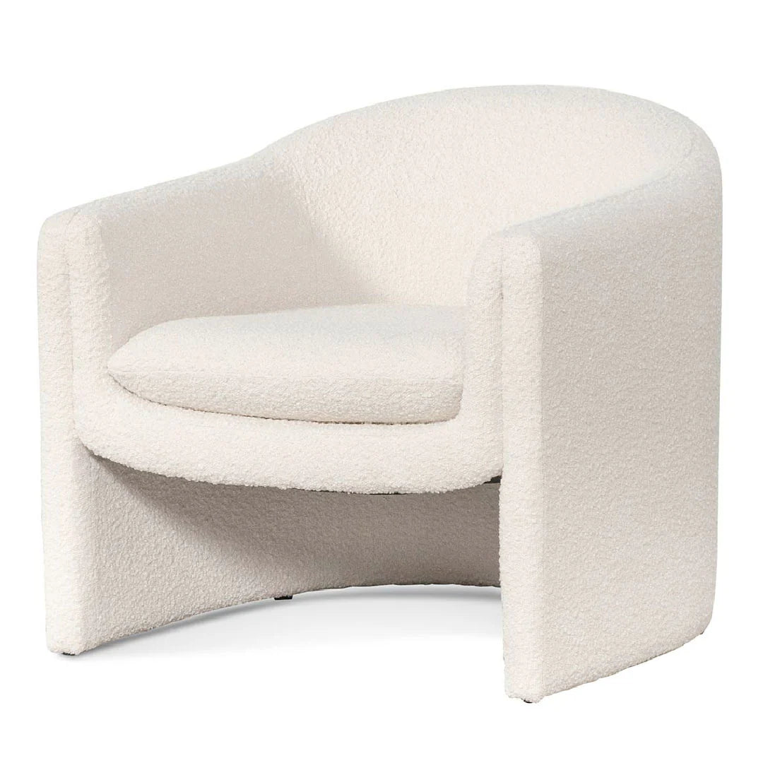 Aberum Armchair - Ivory White Boucle