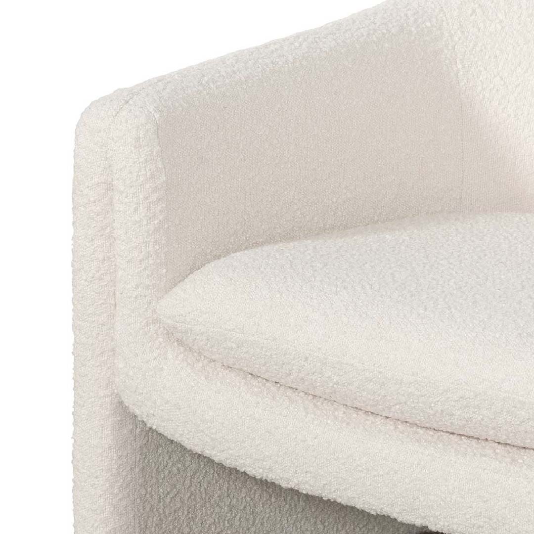 Aberum Armchair - Ivory White Boucle