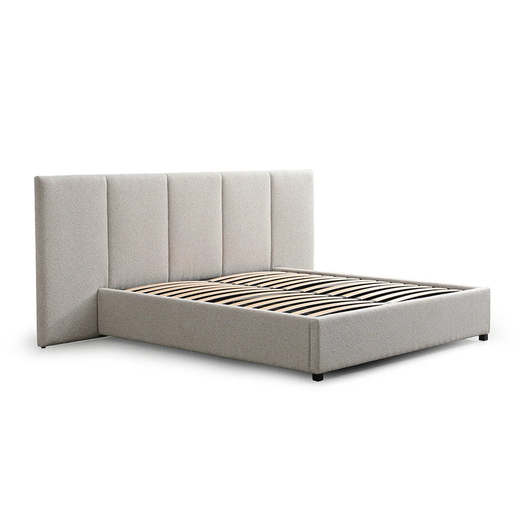 Vega Grey King Bed Frame with Storage