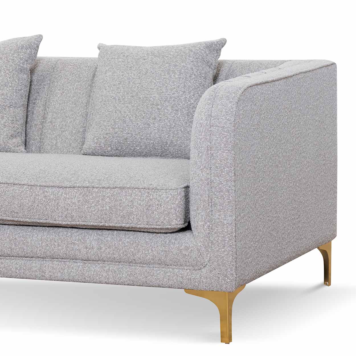 Arabella  3 Seater Sofa - Ash Grey Boucle