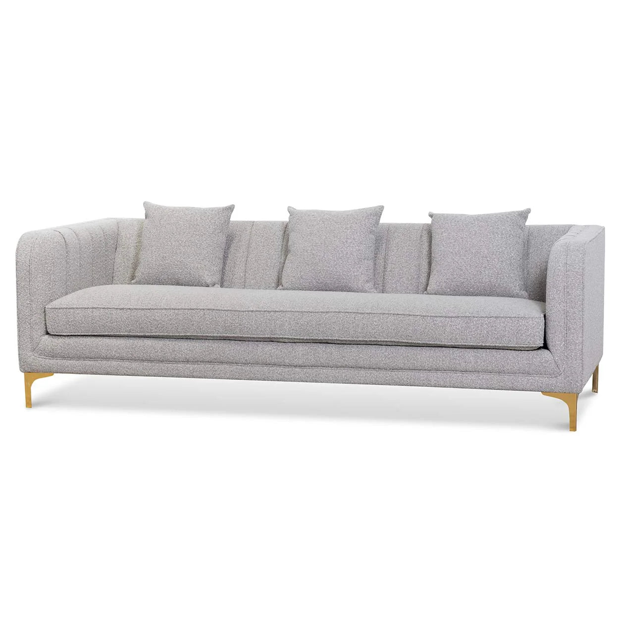 Arabella  3 Seater Sofa - Ash Grey Boucle