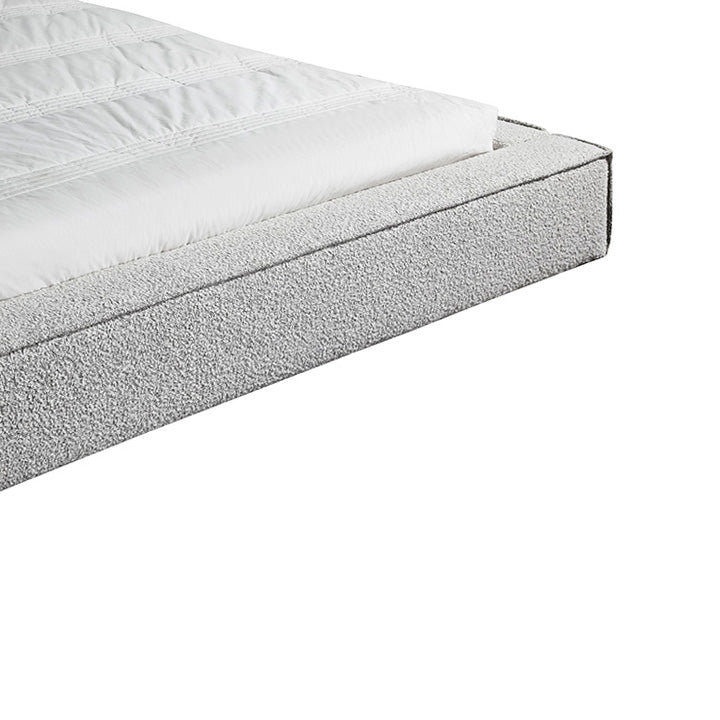 Aria King Bed Frame - Pepper Boucle