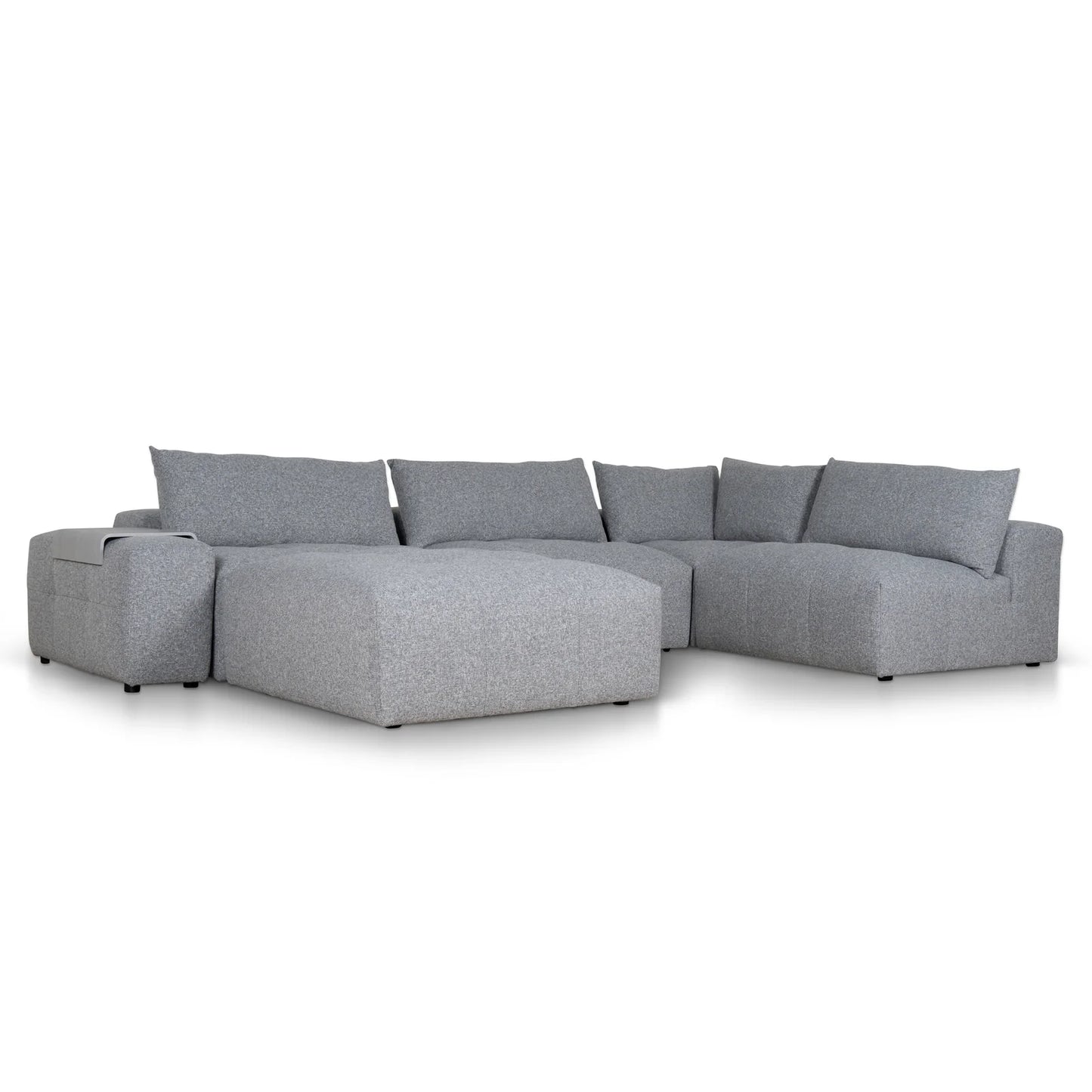 Rowan Right Chaise Fabric Sofa - Glacier Grey