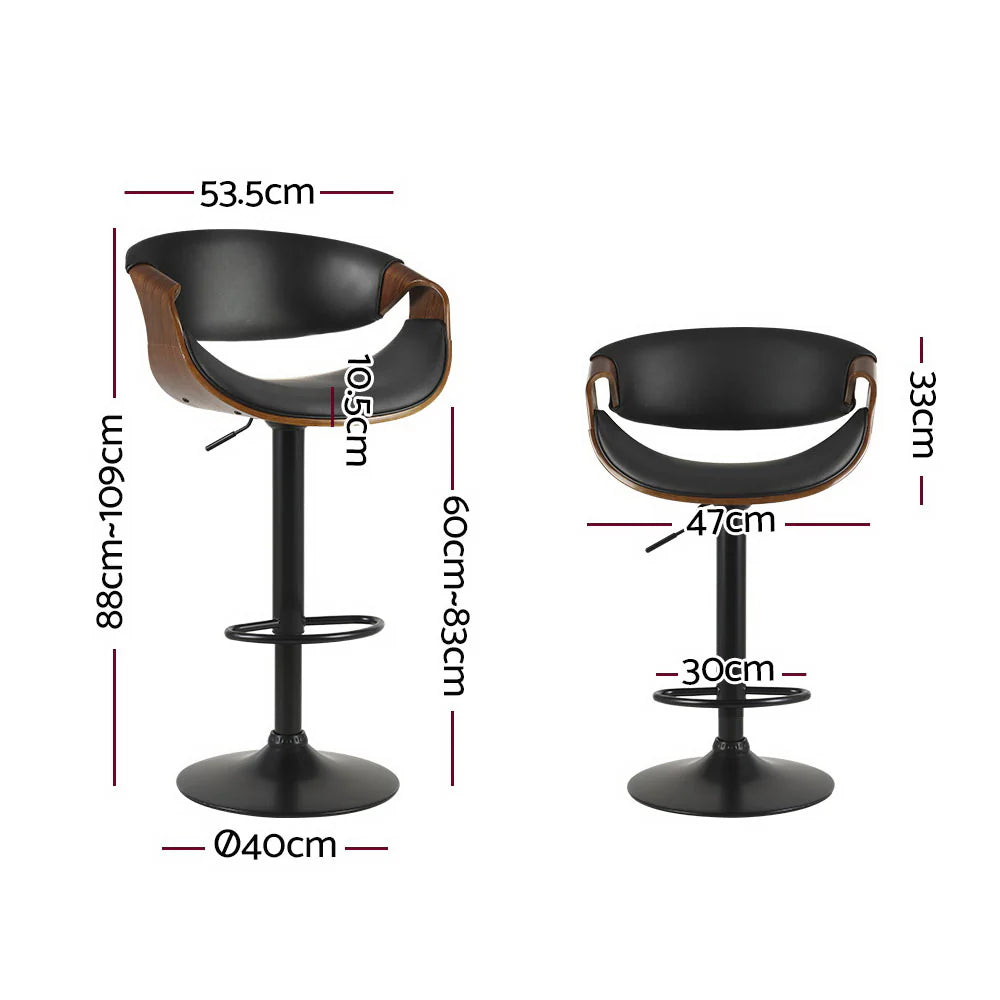 Rodrigo Leather Bar Stools w/Armrest