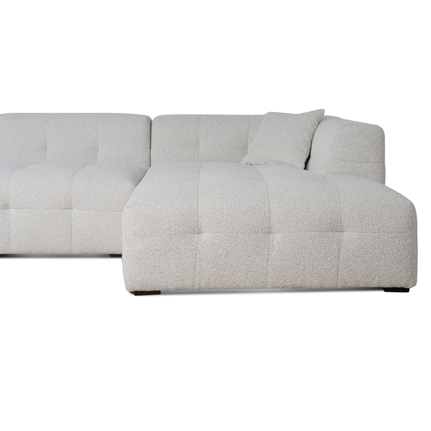 Clara 4 Seater Right Chaise Sofa - Pearl Boucle