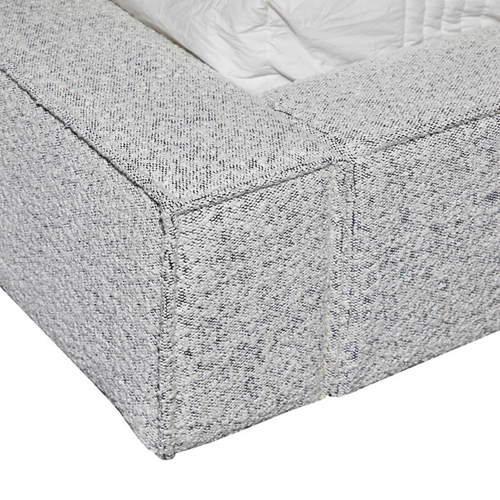 Aria King Bed Frame - Pepper Boucle