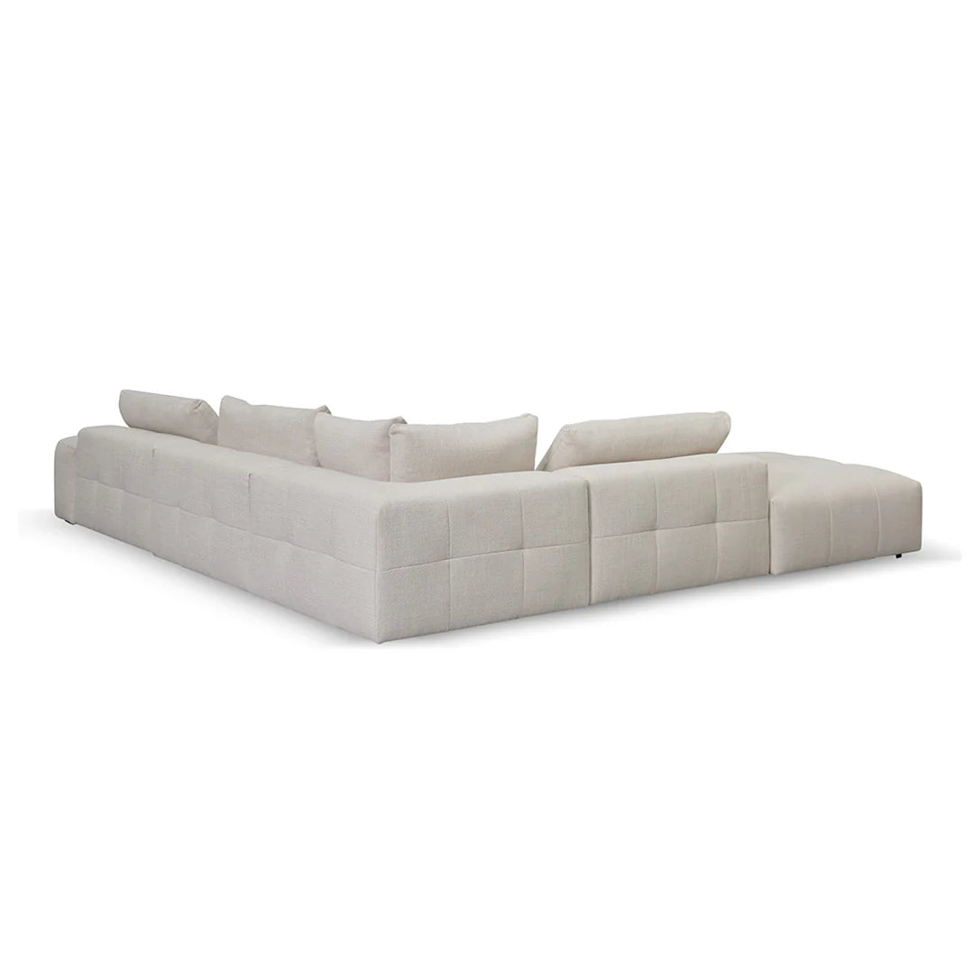 Rowan Right Chaise Fabric Sofa - Taupe Beige