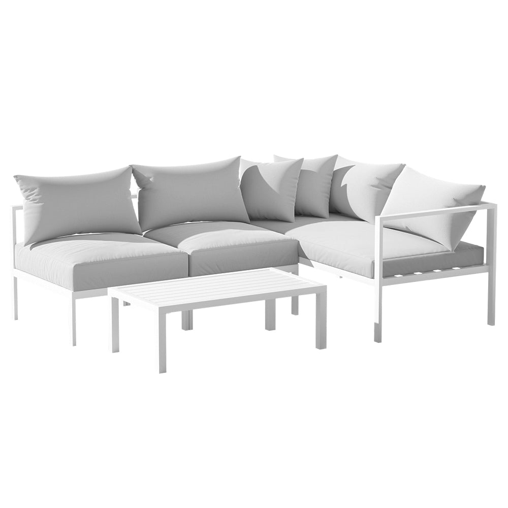 Anais 4 Seater Outdoor Sofa Set Aluminium Lounge Setting