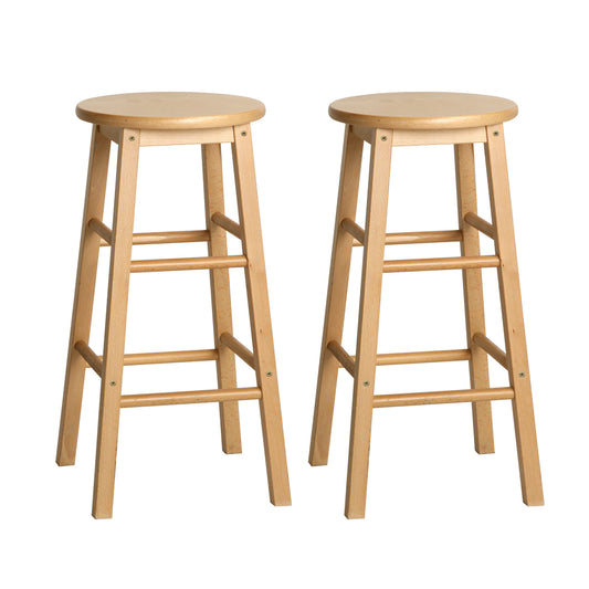 Set of 2 Elisha Wooden Bar Stools