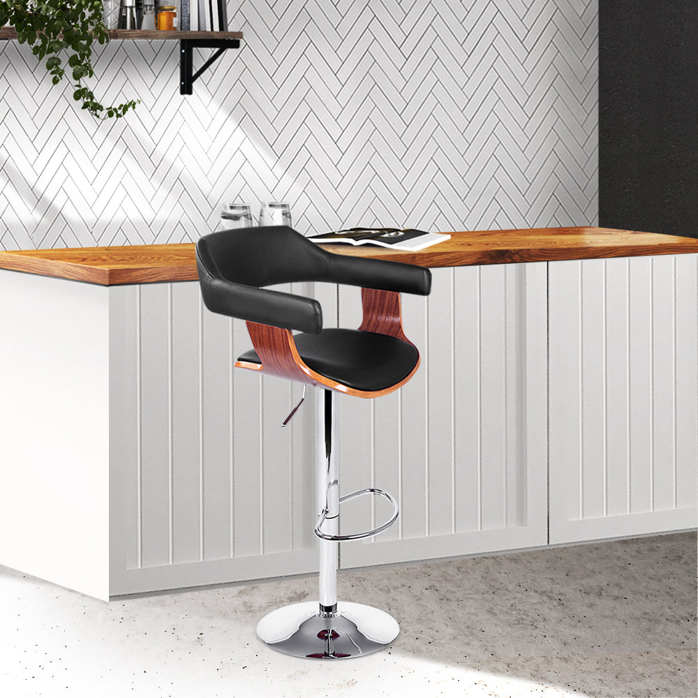 Albee Bar Stool w/Armrest - Steel Base