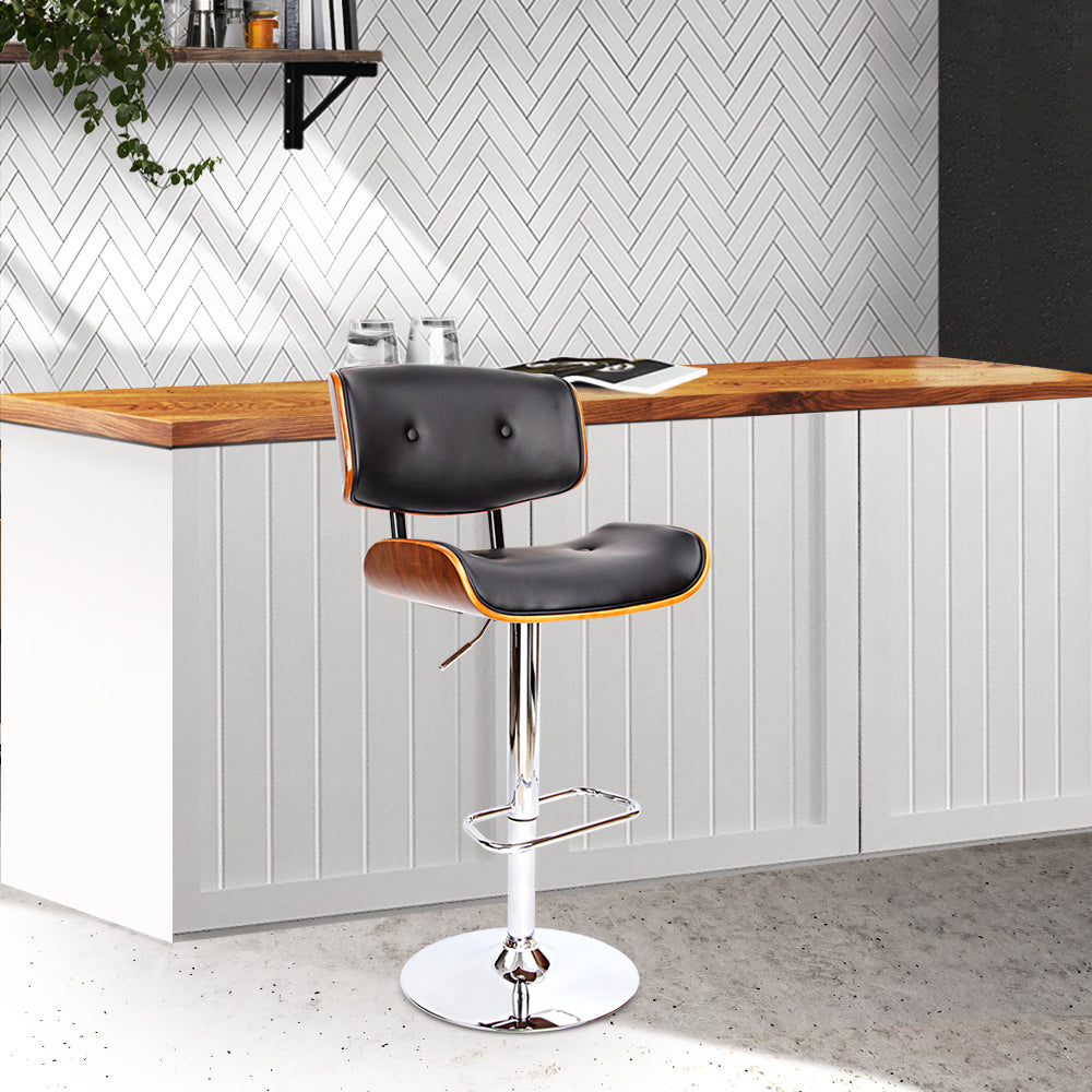 Baxter Leather Bar Stools - Steel