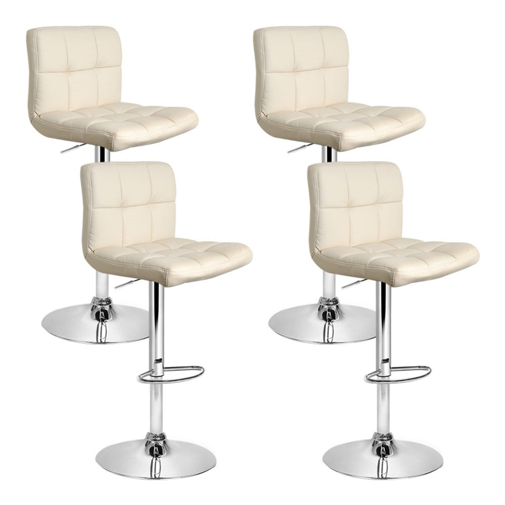 Set of 4 Chelsea Leather Bar Stools