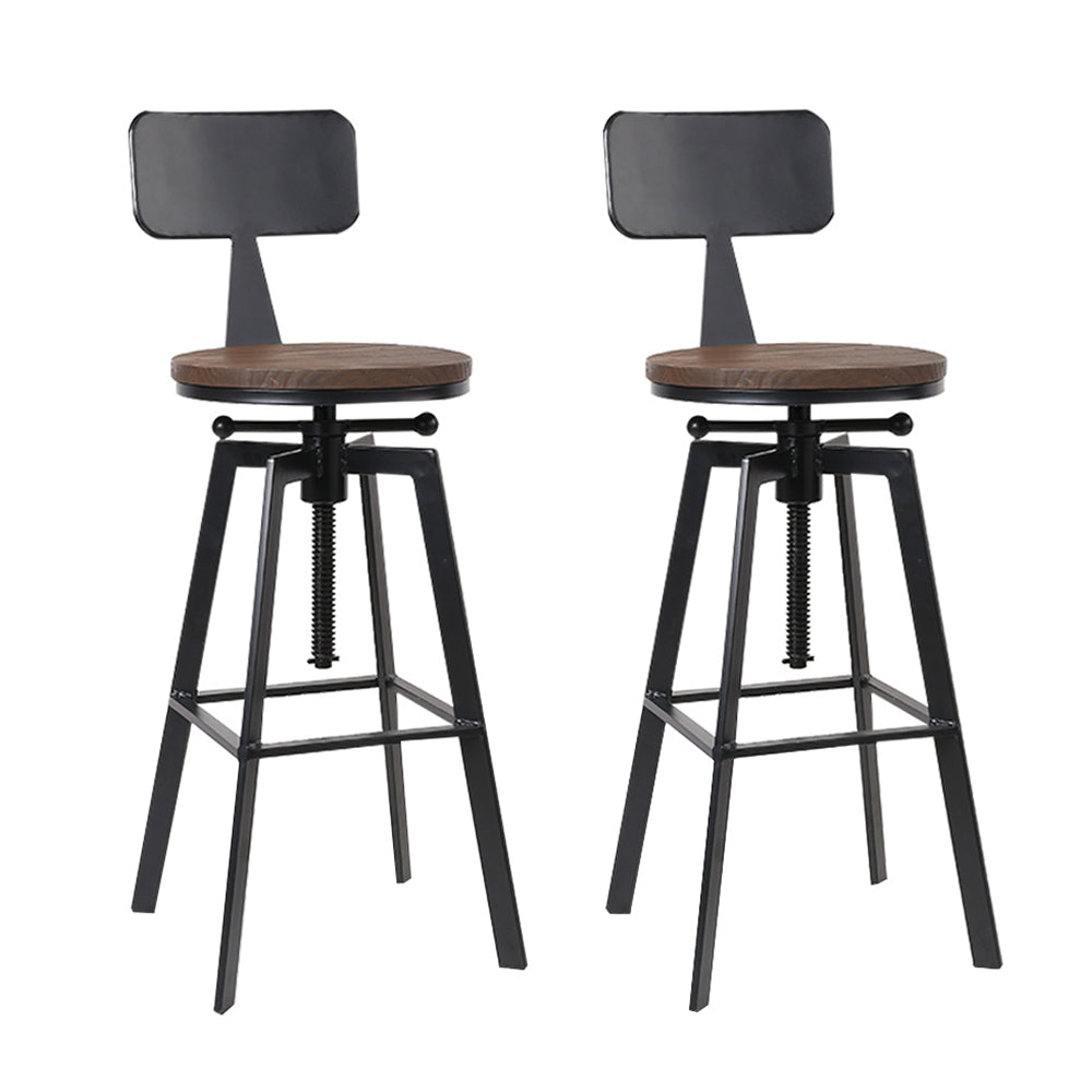 Set of 2 Arthur Vintage Metal Bar Stools