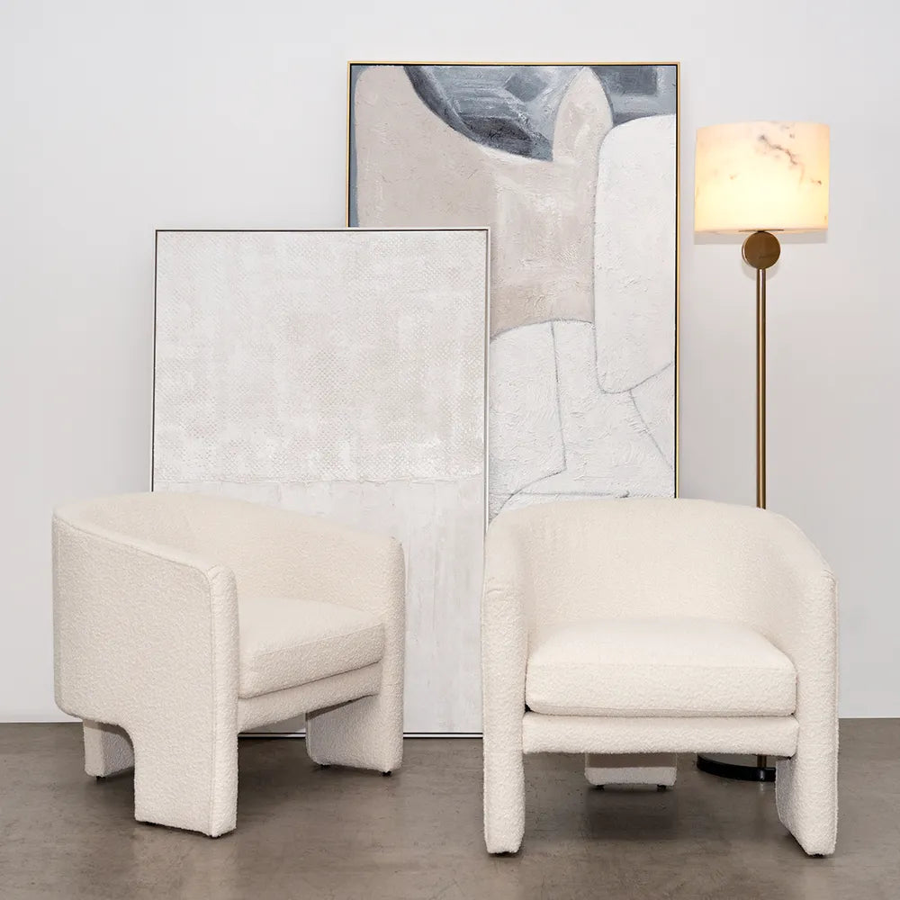 Kylie Armchair - White Boucle