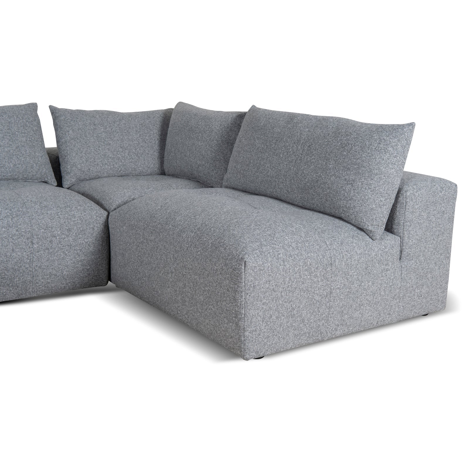 Rowan Right Chaise Fabric Sofa - Glacier Grey