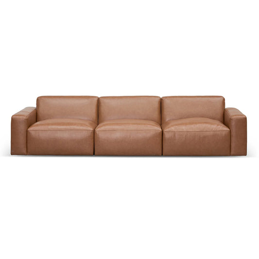 Carmelita 4 Seater Sofa - Caramel Brown