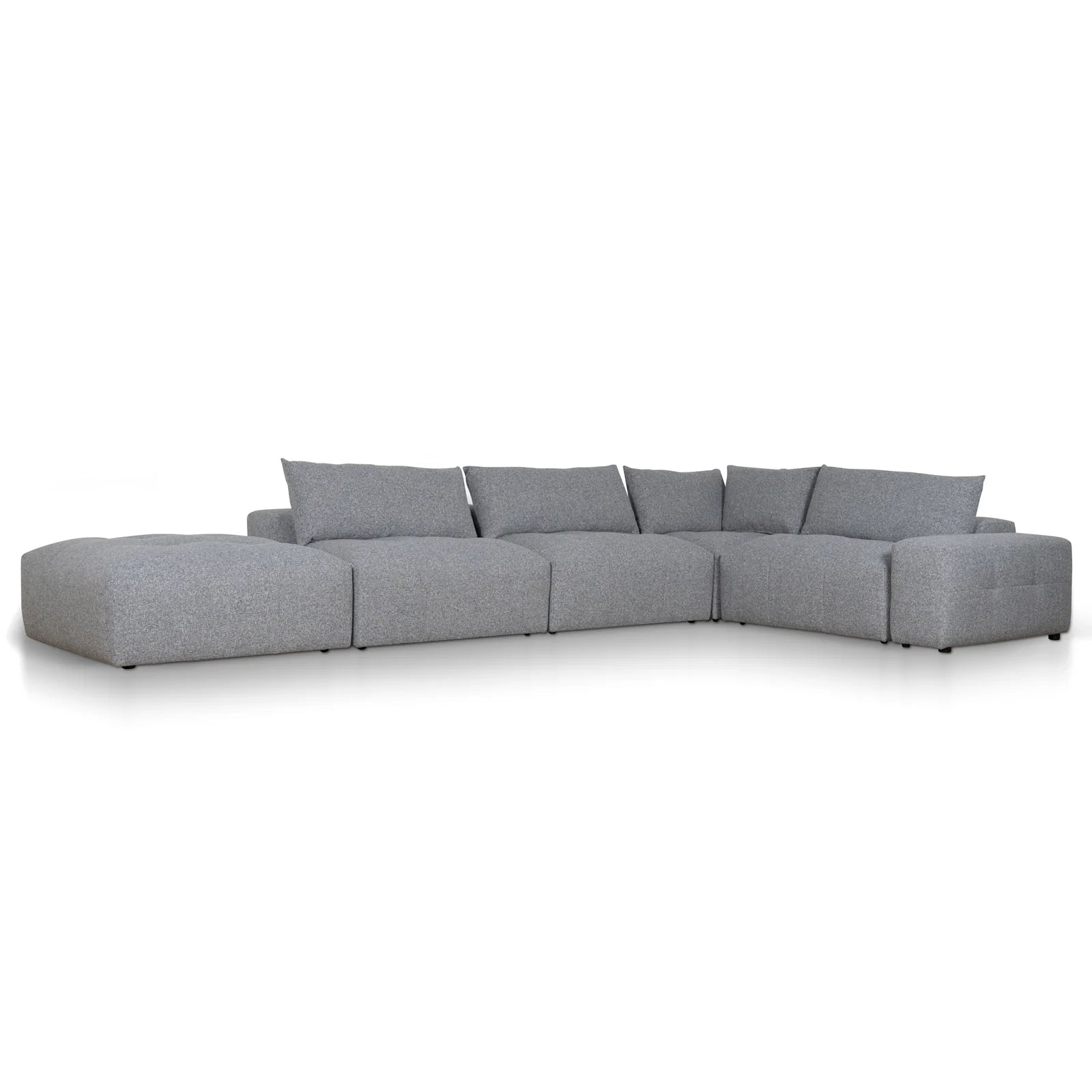 Rowan Right Chaise Fabric Sofa - Glacier Grey