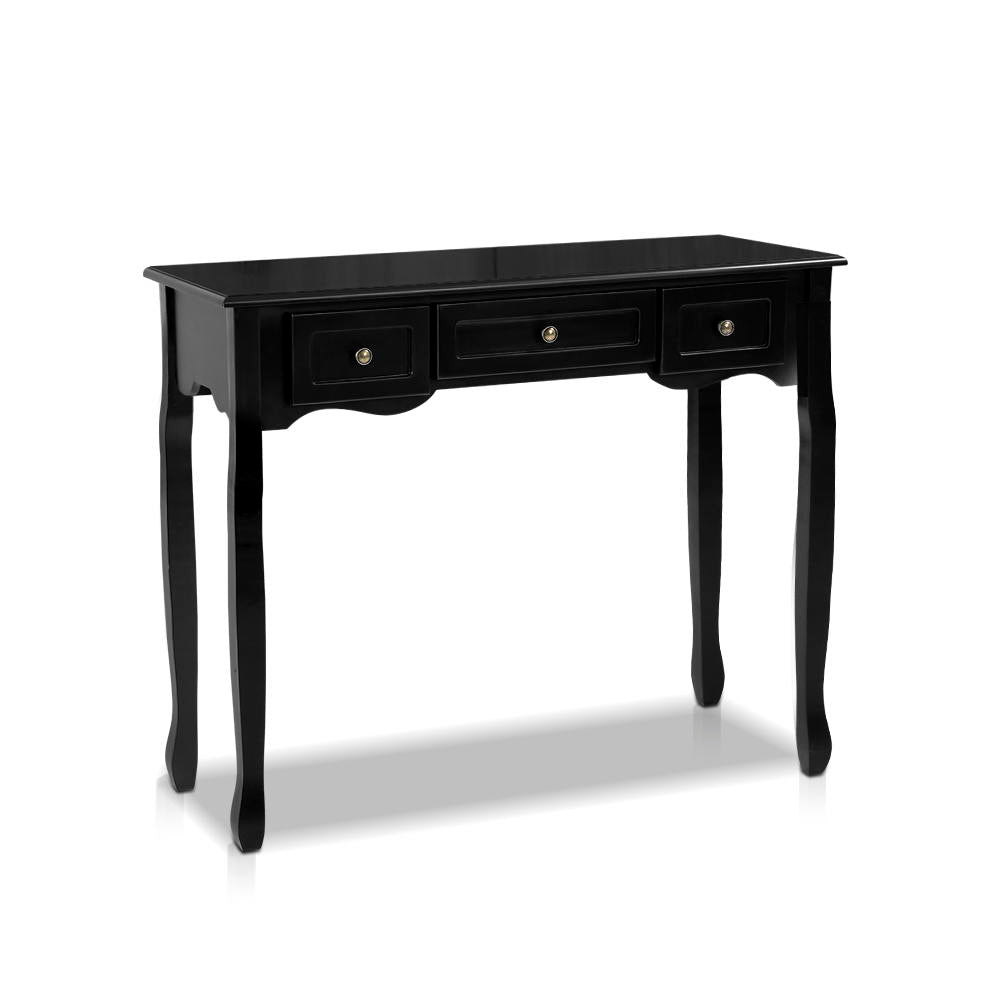 Elora French Provincial Console Table - Black