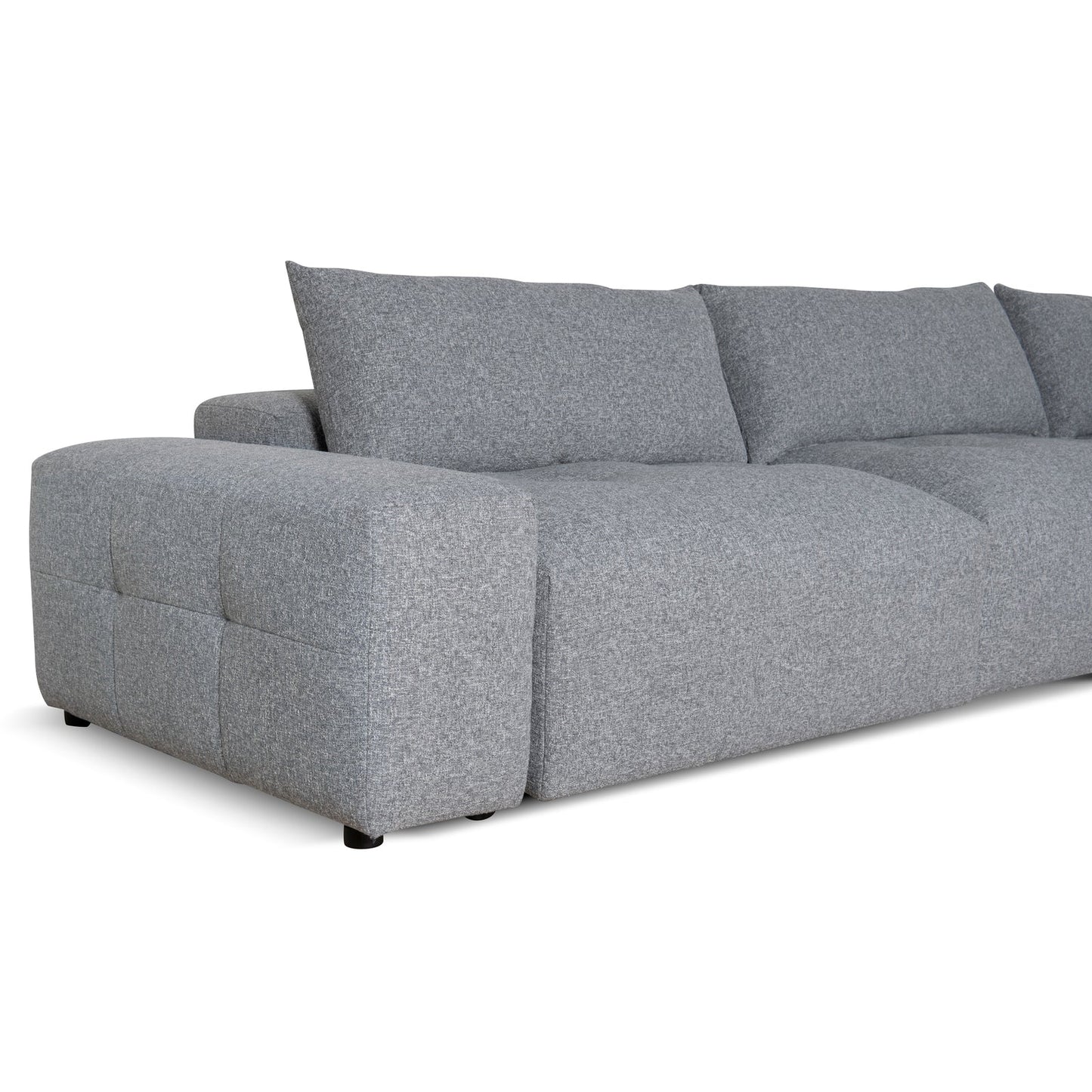 Rowan Right Chaise Fabric Sofa - Glacier Grey