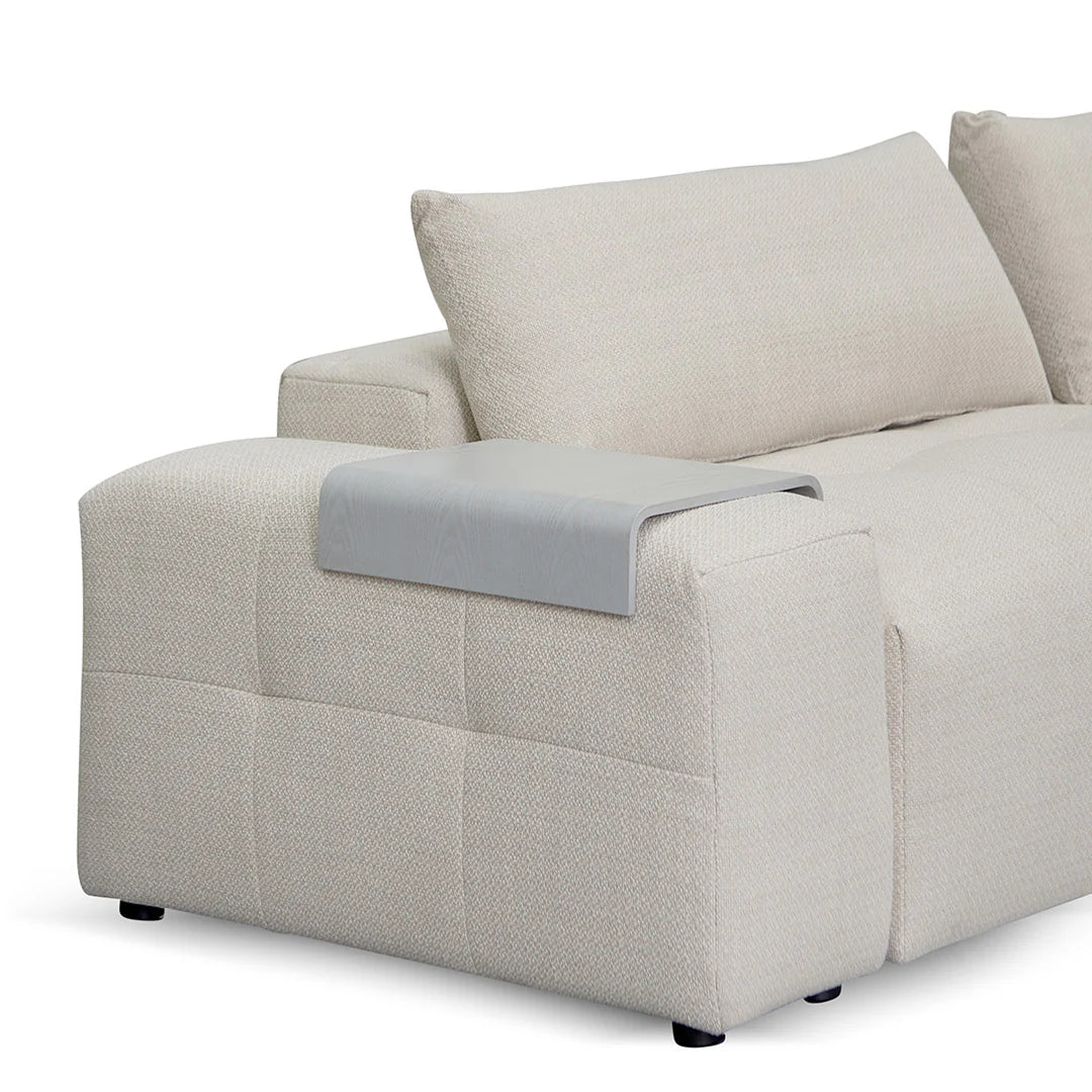 Rowan Right Chaise Fabric Sofa - Taupe Beige