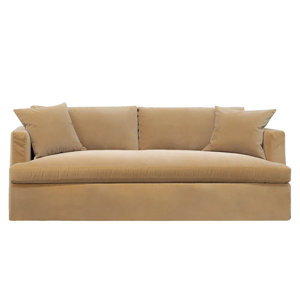 Birkshire 3 Seater Slip Cover Sofa - Ocre Velvet