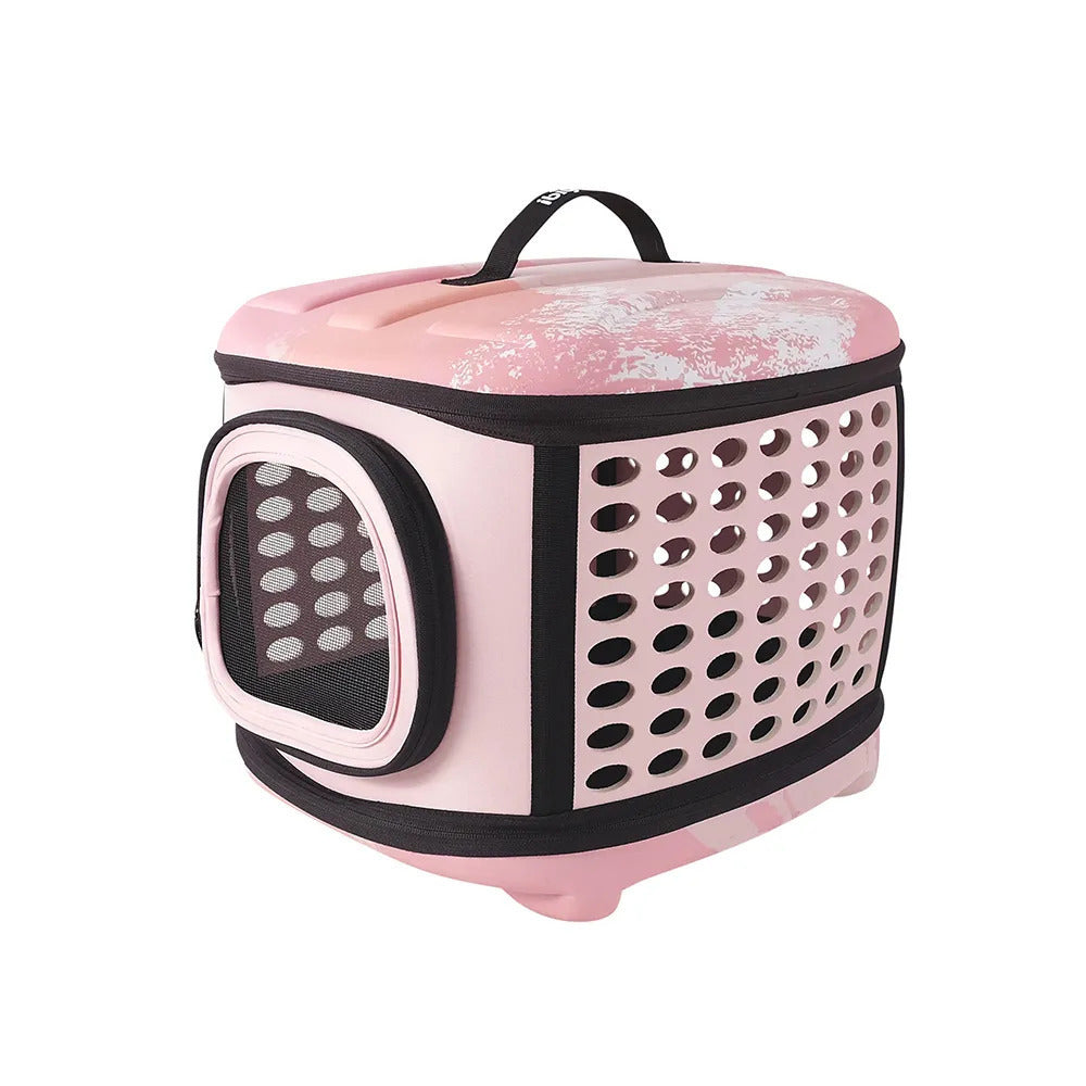 Ibiyaya Collapsible Traveling Pet Carrier - Pink Sunset