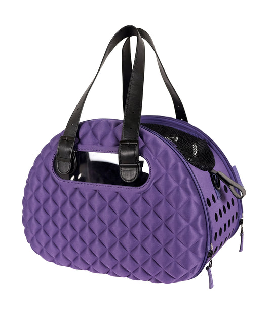 Ibiyaya Collapsible Pet Carrier - Diamond Deluxe Purple