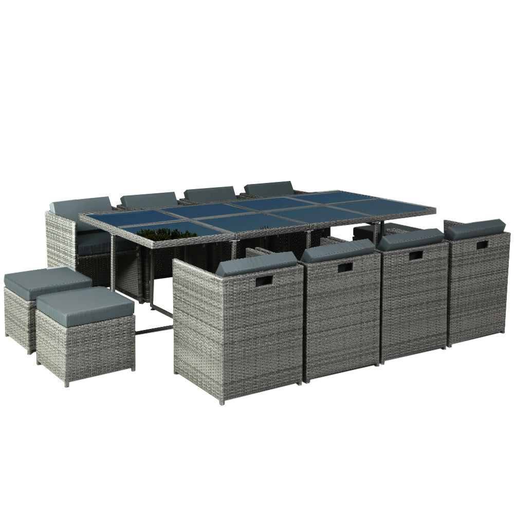 Bora Bora 13 Piece Grey Outdoor Dining Setting