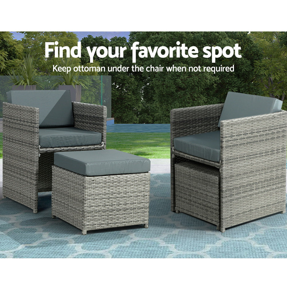 Bora Bora 13 Piece Grey Outdoor Dining Setting