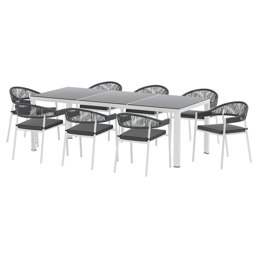 Maurice White 9 Piece Outdoor Dining Set