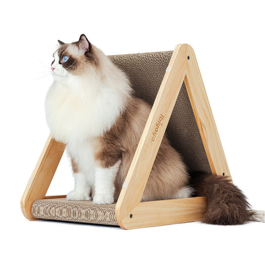 Ibiyaya Hideout Wooden Cat Scratching Post