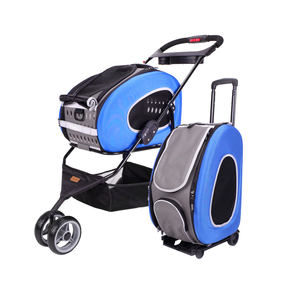 Ibiyaya 5-in-1 Combo EVA Pet Carrier & Stroller - Royal Blue