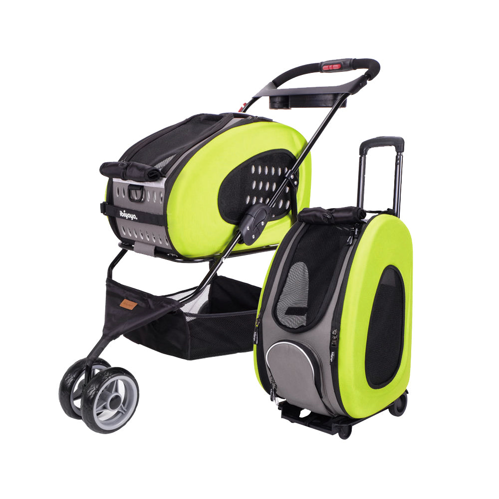 Ibiyaya 5-in-1 Combo EVA Pet Carrier & Stroller - Apple Green