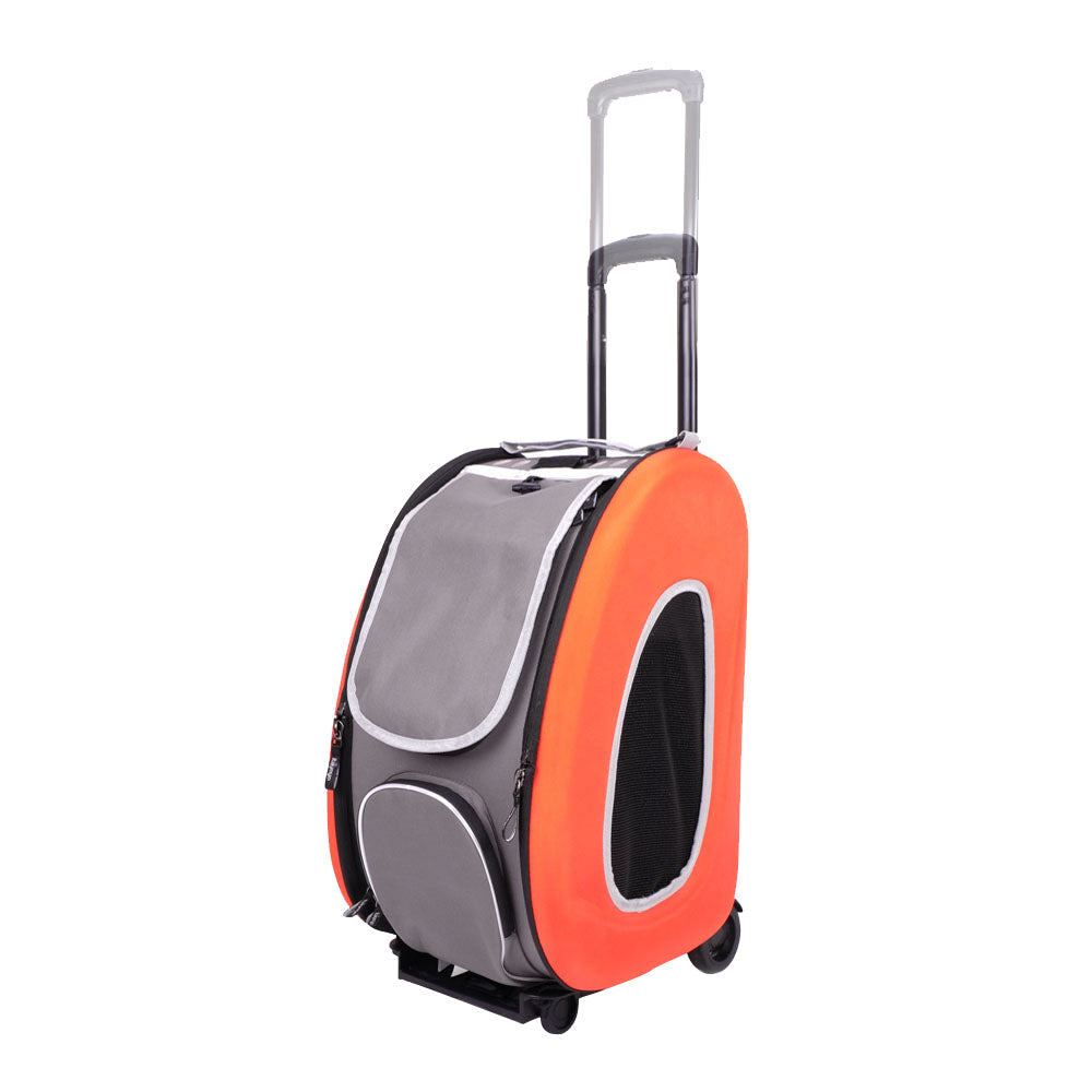 Ibiyaya 5-in-1 Combo EVA Pet Carrier & Stroller - Tangerine