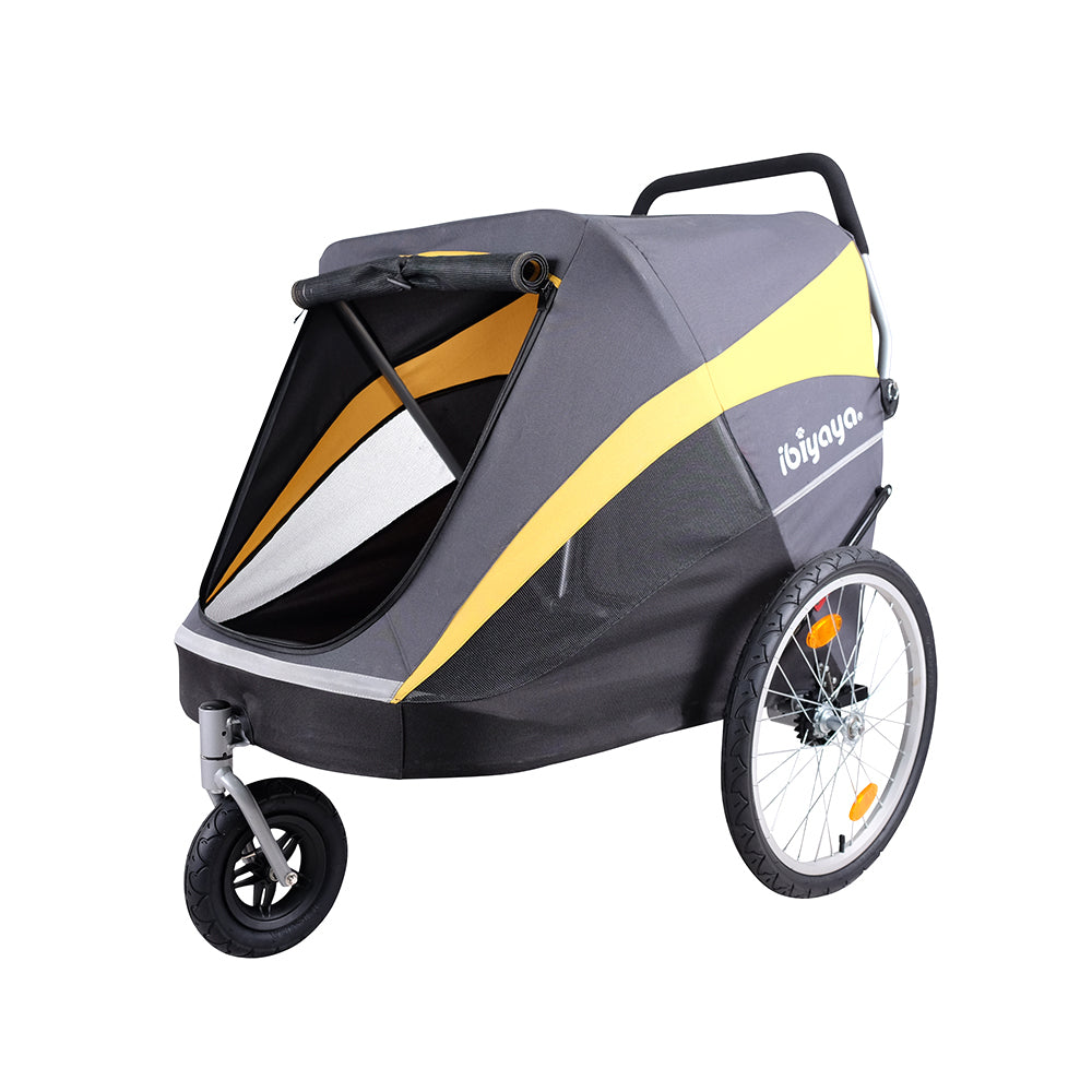 Ibiyaya The Hercules Heavy Duty Pet Stroller in Grey & Yellow