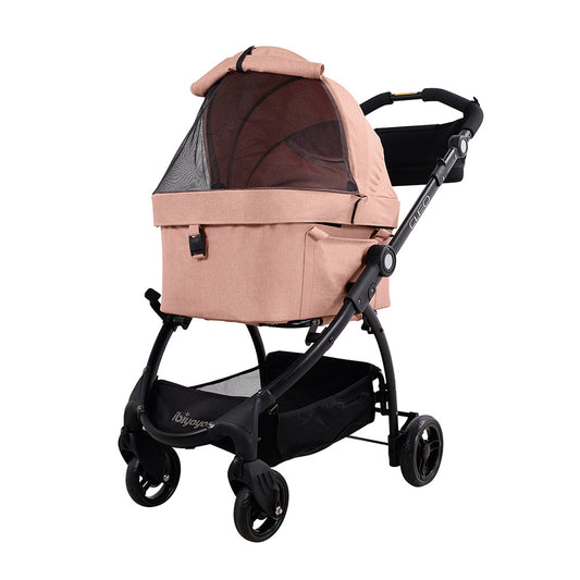 Ibiyaya CLEO Multi-function Pet Stroller & Car Seat - Coral Pink