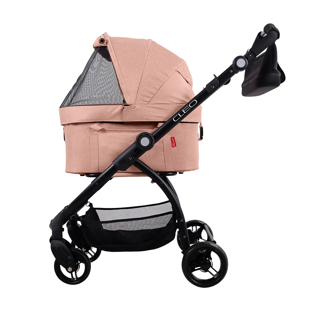 Ibiyaya CLEO Multi-function Pet Stroller & Car Seat - Coral Pink