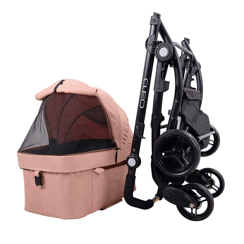 Ibiyaya CLEO Multi-function Pet Stroller & Car Seat - Coral Pink