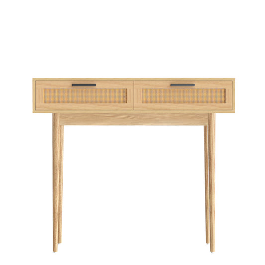 Aliyah 2 Rattan Drawers Console Table