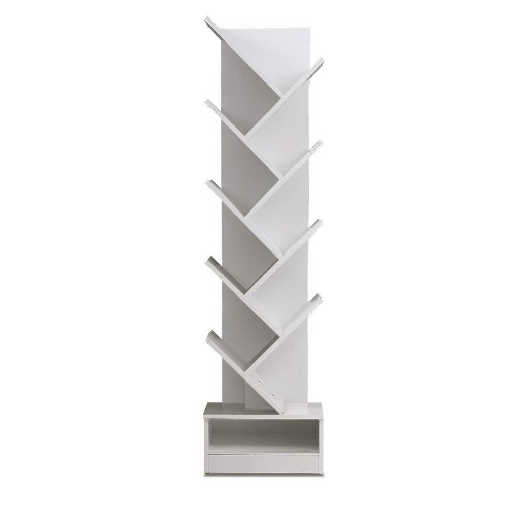 Asteron Tree Bookshelf 9 Tiers - White