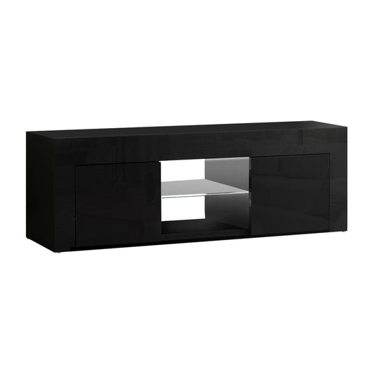 Black Angus Entertainment Unit TV Cabinet LED 130cm