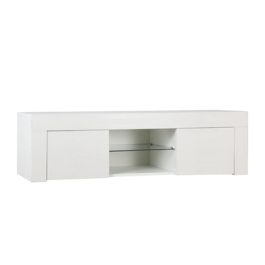 White Angus Entertainment Unit TV Cabinet LED 130cm