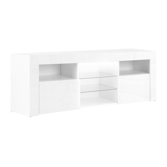 White Angus Entertainment Unit TV Cabinet LED 145cm