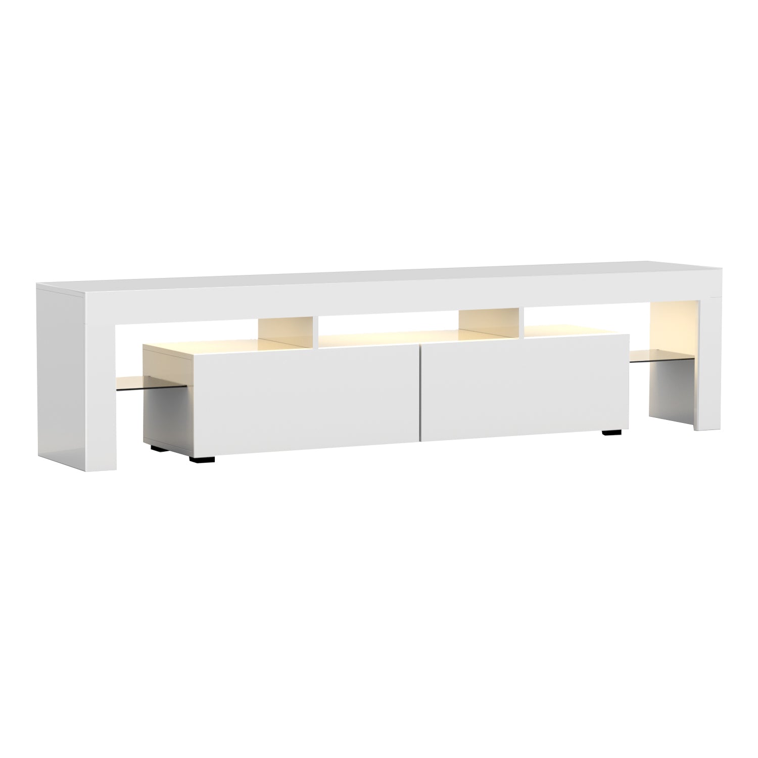 White Elo Entertainment Unit TV Cabinet LED 189cm