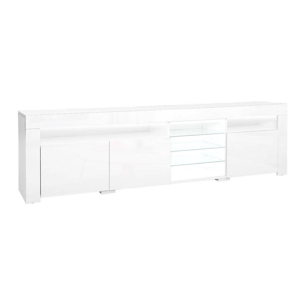 White Bobi Entertainment Unit TV Cabinet LED 180cm