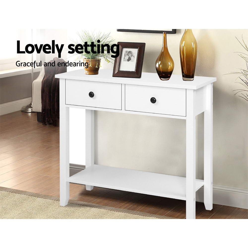 Clara Console Table - White