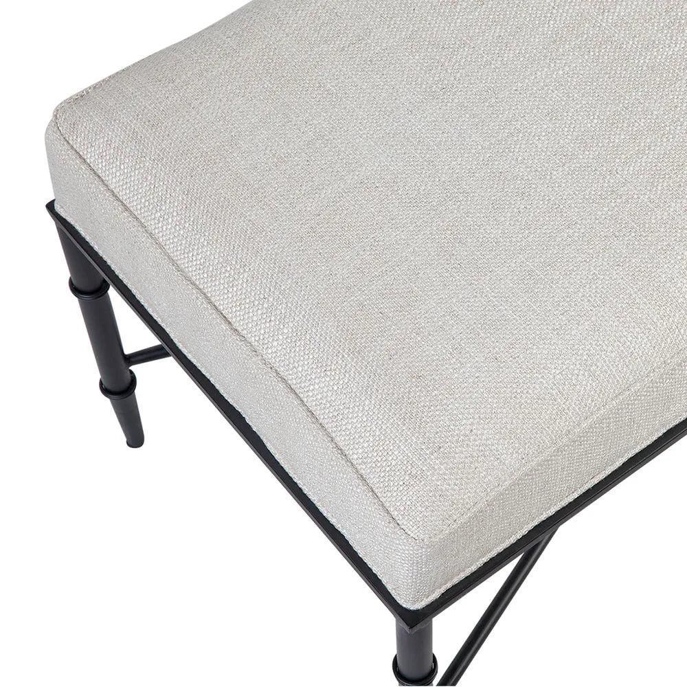 Hacienda Bench Ottoman - Natural Linen