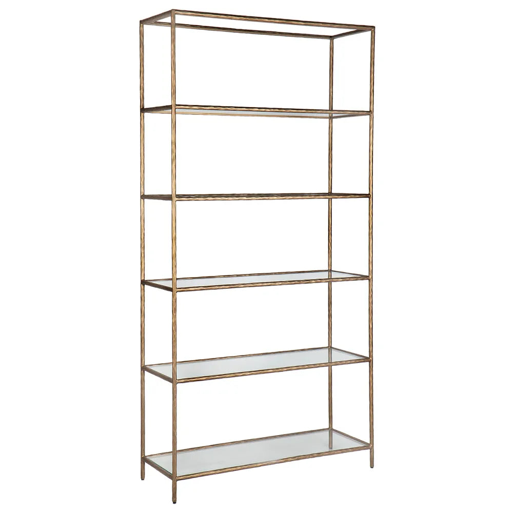 Heston Shelving Unit - Brass